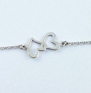 Bracelet double coeurs or Lyon