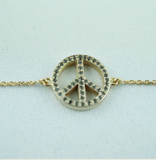 Bracelet peace and love or